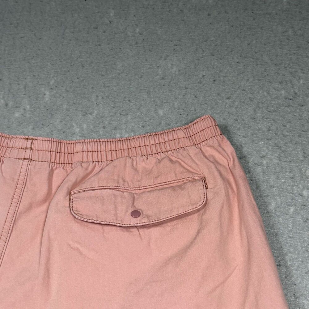 Patagonia Shorts Men Large Pink Funhoggers Khaki Elastic Waist Cotton 3 Pockets - Picture 11 of 16